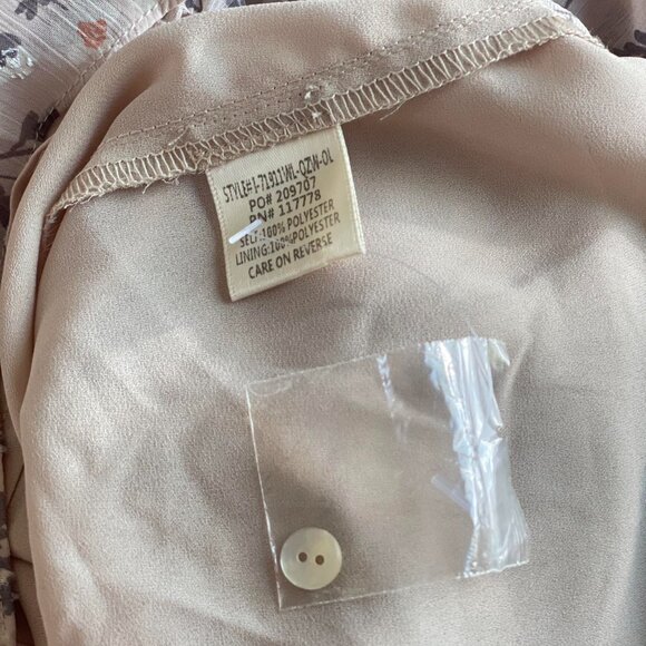 NWT LOVESTITCH Chiffon Peasant Cottagecore Mini Dress - Picture 7 of 13